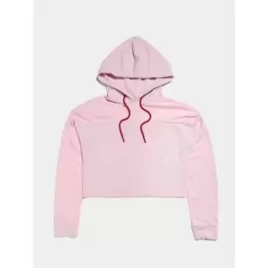 image of Skinny Dip Crop Hoodie - Pink