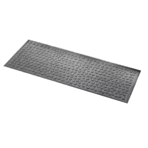 Image of Millbrook 45x120cm Fossil Grey Dots, Rubber Backed Polypropyle Mat - Grey