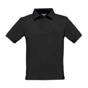 image of B&C Kids/Childrens Unisex Safran Polo Shirt (7-8) (Black)