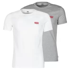 image of Levis 2PK CREWNECK GRAPHIC mens T shirt in White. Sizes available:XS