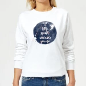 image of Disney Leave A Little Sparkle Womens Sweatshirt - White