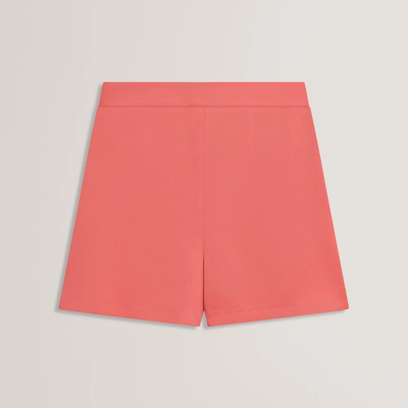 Image of Ted Baker Ted Satin Printed Short Coral female 6 (2X)