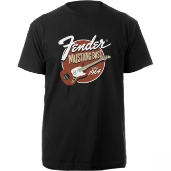 Image of Fender - Mustang Bass Unisex Large T-Shirt - Black
