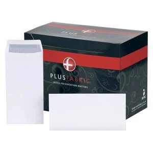 Image of Plus Fabric DL Envelopes Pocket Self Seal 120gm2 White Pack of 500
