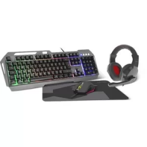 Image of SpeedLink LUNERA Corded, USB Gaming keyboard and mouse set Backlit, Multimedia buttons German, QWERTZ, Windows Black