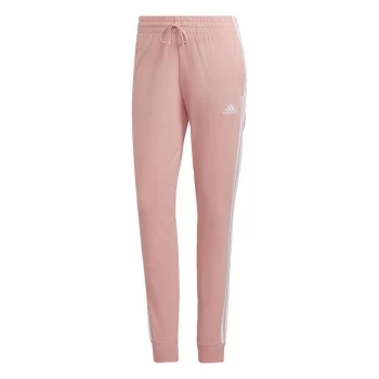 Image of adidas Essentials Single Jersey 3-Stripes Joggers Womens - Wonder Mauve / White