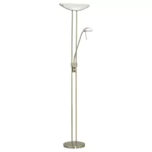 Image of Floor Lamp Light Colour Bronzed Shade White Satin Glass Bulb R7S G9 1x230W 1x33W