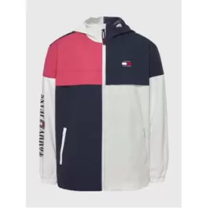 Image of Tommy Jeans Colourblock Archive Chicago Windbreaker - Blue