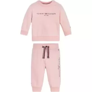 Image of Tommy Hilfiger Essential Crew Neck Jogger Set - Pink