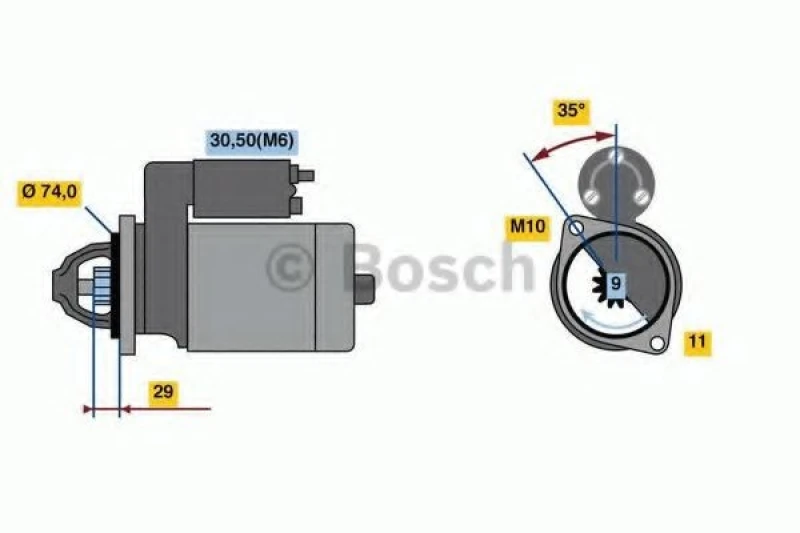 Image of Starter motor Bosch 0 986 024 120