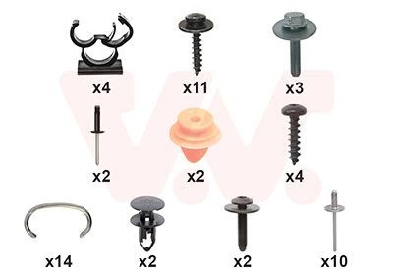 Image of VAN WEZEL Mounting Kit, bumper VAN WEZEL 1557794