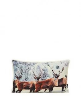 image of Riva Home Glitter Stag Cushion