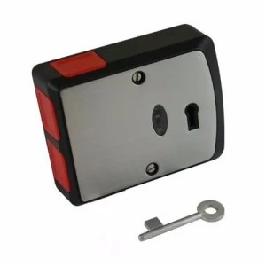 image of Knight Panic Button Personal Attack Alarm Latching/Non-Latching Stainless Steel - Double Button Latch