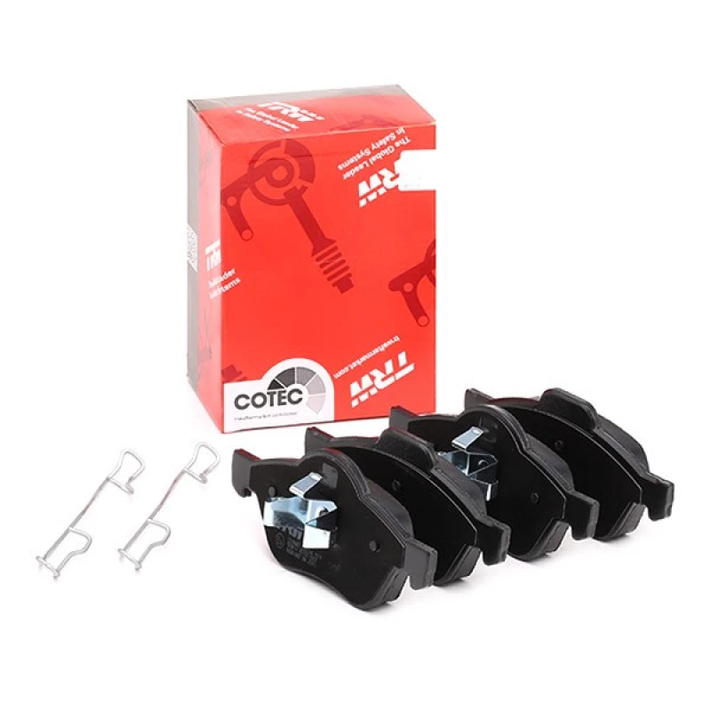 Image of TRW GDB1687 Brake pad set not prepared for wear warning indicator, with accessories Brake Pad Set,disc brake (402)