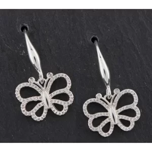 Image of Exotic Butterfly Silver Plated Earrings