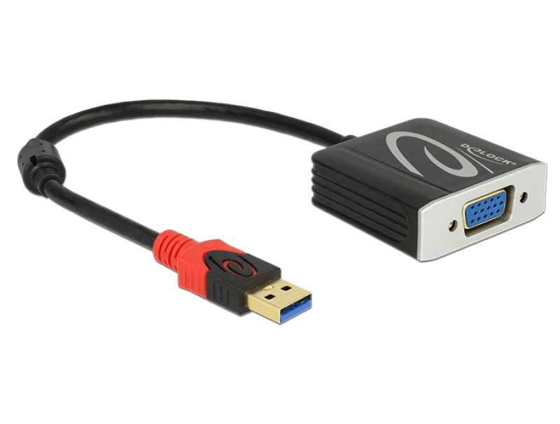 Image of DeLOCK 62738 video cable adapter 0.2 m VGA (D-Sub) Black