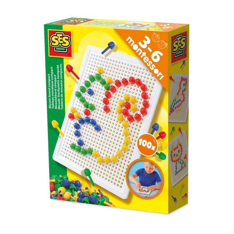Image of SES Creative Mosaic Board Compact, 3 to 6 Years (14046) Multi
