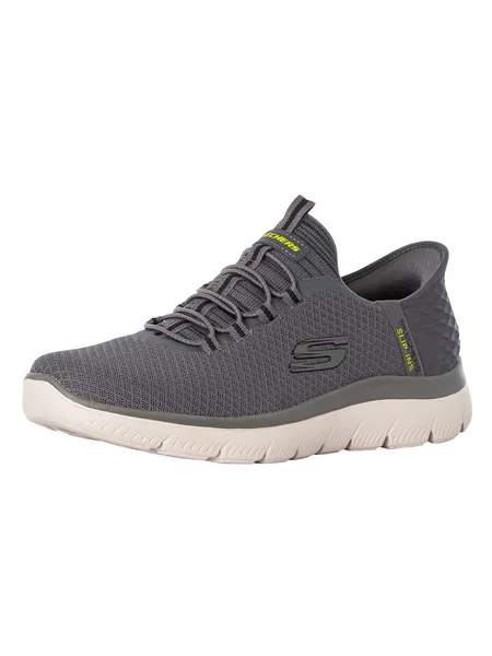 Image of Skechers Slip Ins Summits High Range Trainers Charcoal 7 UK