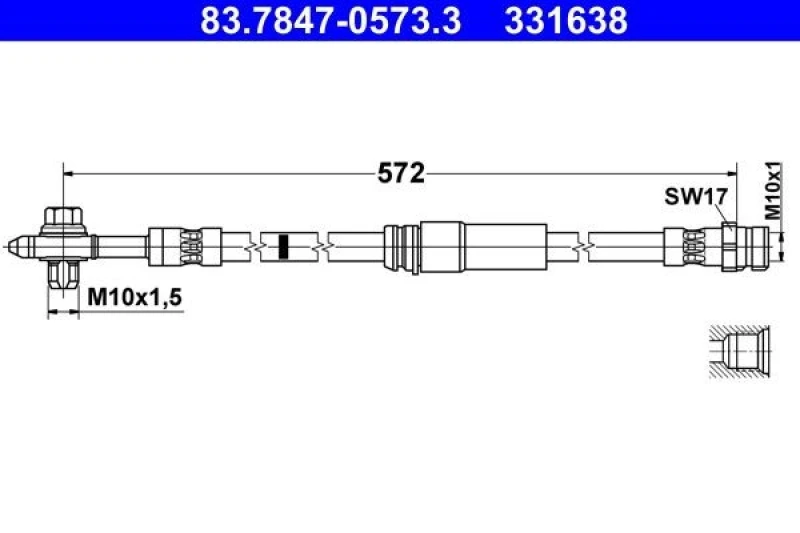 Image of Brake hose ATE 83.7847-0573.3