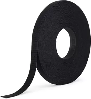 image of VELCRO VEL-EC60253 Hook-and-loop cable tie for bundling Hook and loop pad (L x W) 5000 mm x 10 mm Black 5 m