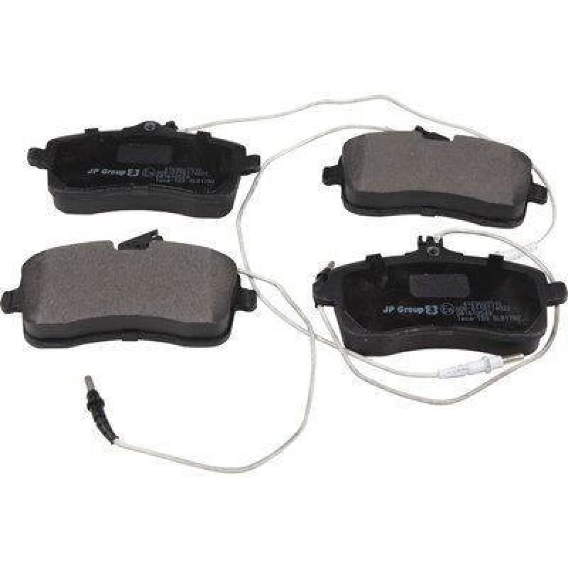 Image of JP GROUP 4163607510 Brake pad set JP Front Axle, with integrated wear warning contact Brake Pad Set,disc brake (402)