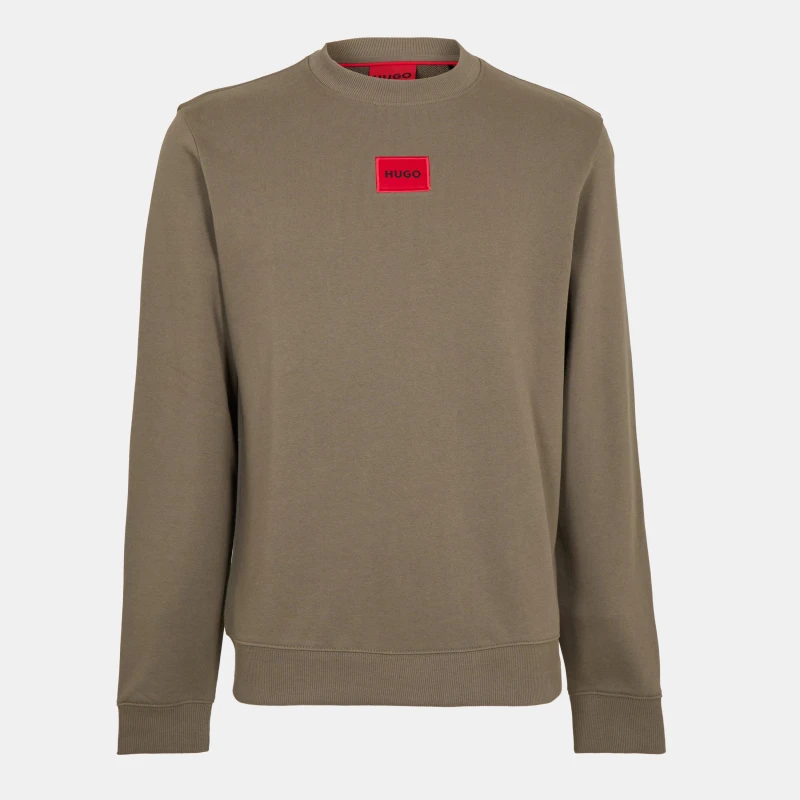 Image of Hugo Mens Diragol Crew-neck Sweatshirt Med Grey 032 male S