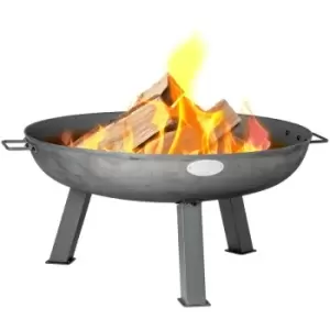 image of Harbour Housewares - Cast Iron Garden Fire Pit - 75cm - Grey