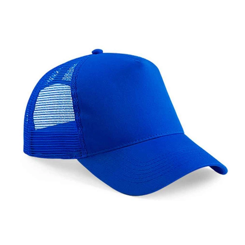 Image of Beechfield Beechfield Men Snapback Trucker Cap in Royal Royal One Size Male 5063527835802
