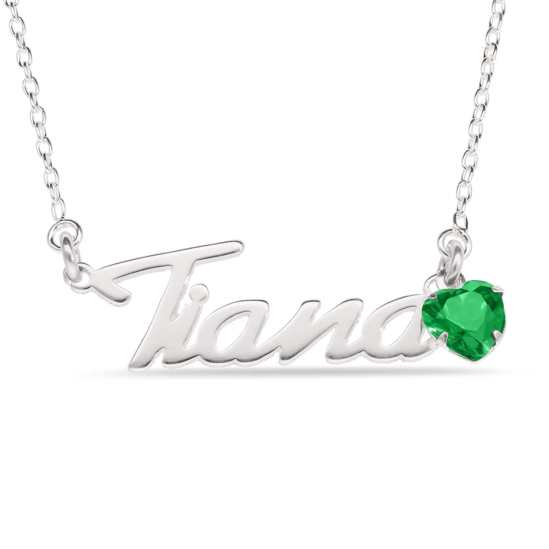 Image of Be You Sterling Silver May CZ Birthstone Pendant Silver female One Size