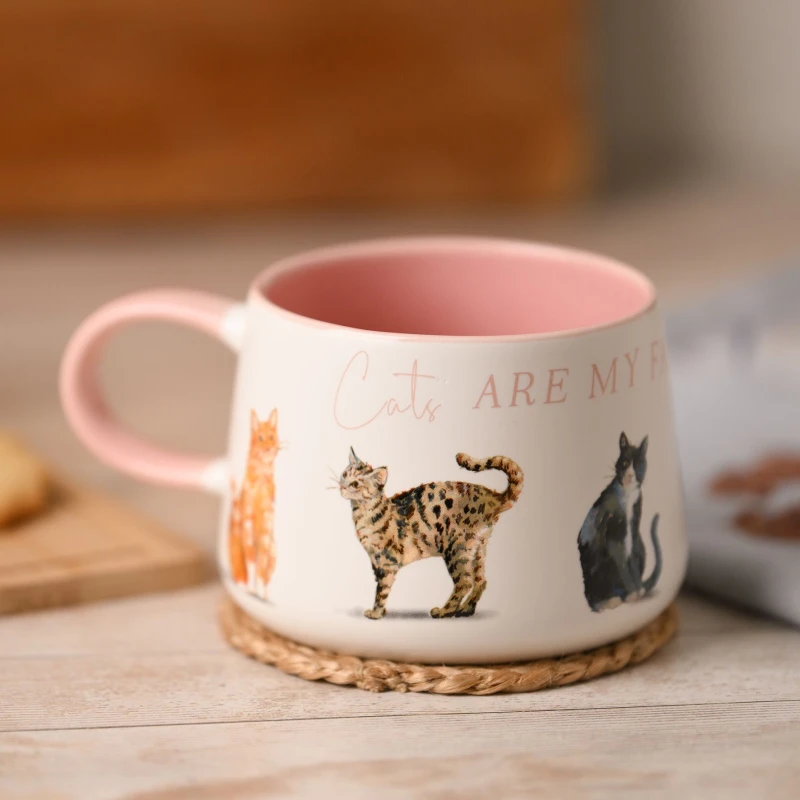 Image of The Wildlife Ceramic Mug "Cats Are My Favourite People" Multicolor Unisex
