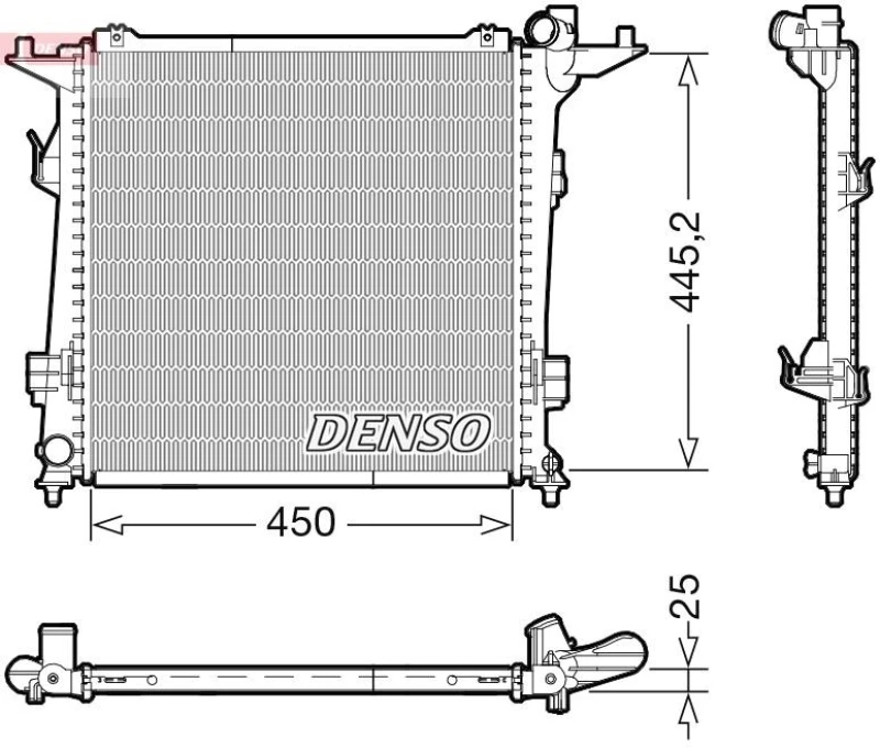 Image of DENSO Engine radiator DENSO DRM43006