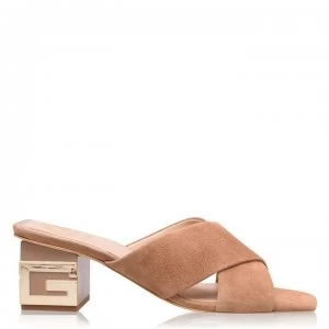 image of Guess Madra Heeled Sandals - TAUPE