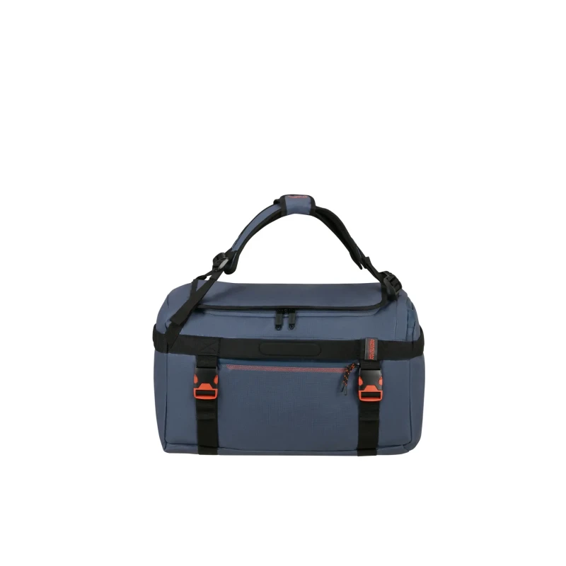 Image of American Tourister Urban Track Duffle Bag / Backpack Navy/Orange