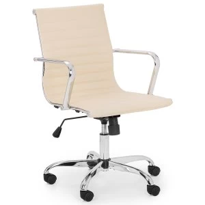 image of Julian Bowen Gio Ivory & Chrome Office Chair