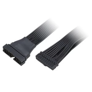 Image of Akasa AK-CBUB45-15BK USB 3.0 19-Pin (F) to USB 3.0 19-Pin (M) 0.15m Black Retail Packaged Internal Extension Cable