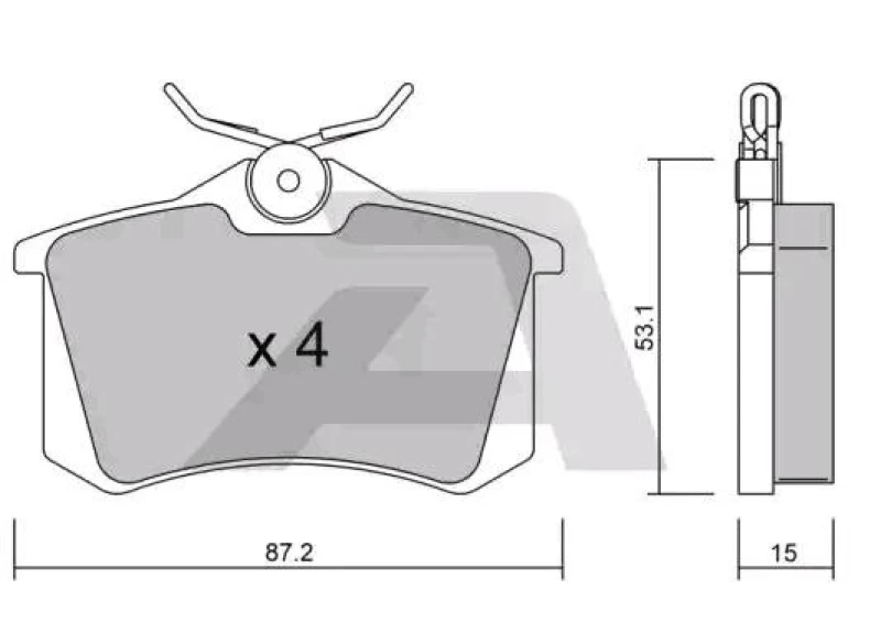 Image of AISIN Brake pad set AISIN BPPE-2001