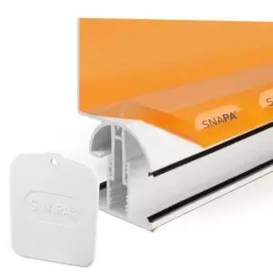 Image of Snapa White Pvc Roof Wall Bar, (L)5M (W)55mm (T)105mm