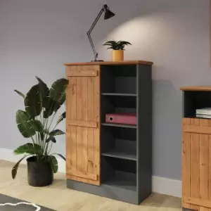 Image of Multipurpose Cabinet Wotan Oak- 5 Shelves - Brown