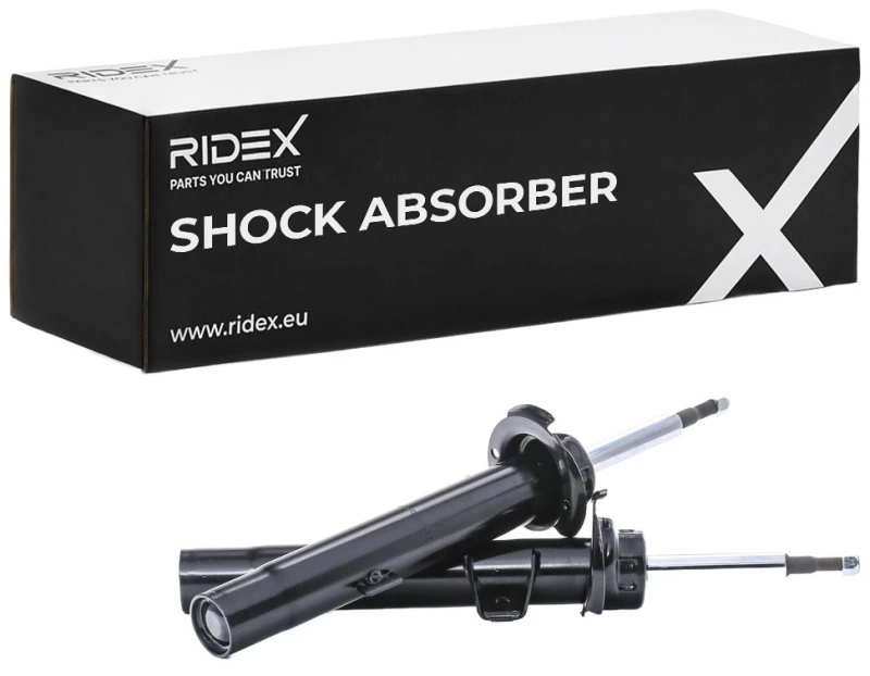 Image of RIDEX 854S18001 Shock absorber Front Axle Left, Gas Pressure, Twin-Tube, Suspension Strut, Top pin Shock Absorber (854)