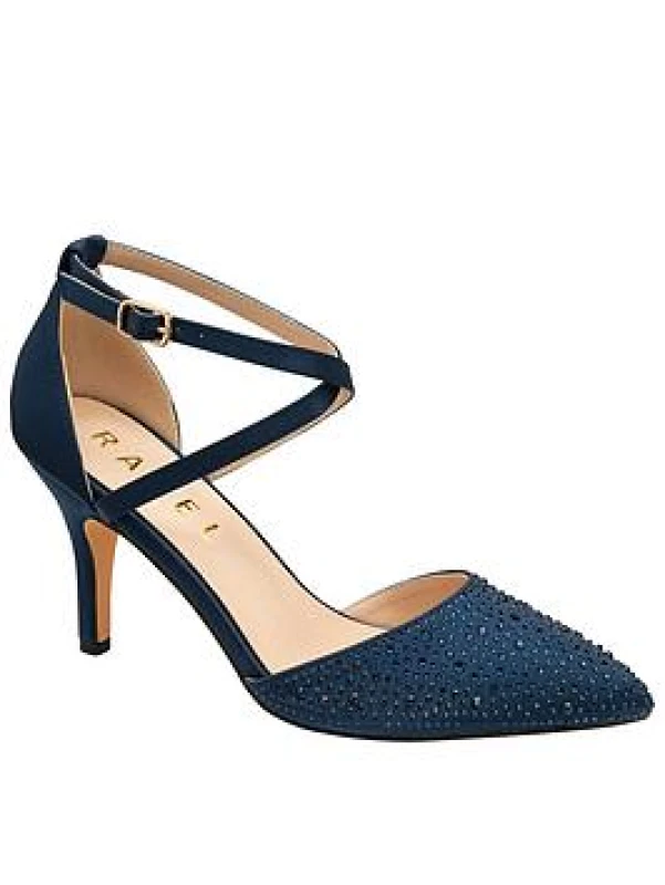 Image of Ravel 'Rainsville' Pointed-Toe Court Shoes Navy