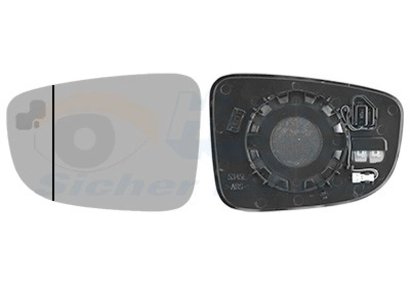 Image of VAN WEZEL Wing mirror glass VAN WEZEL 2745835