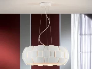 Image of Quios 6 Light Round Ceiling Pendant Matt white, E27
