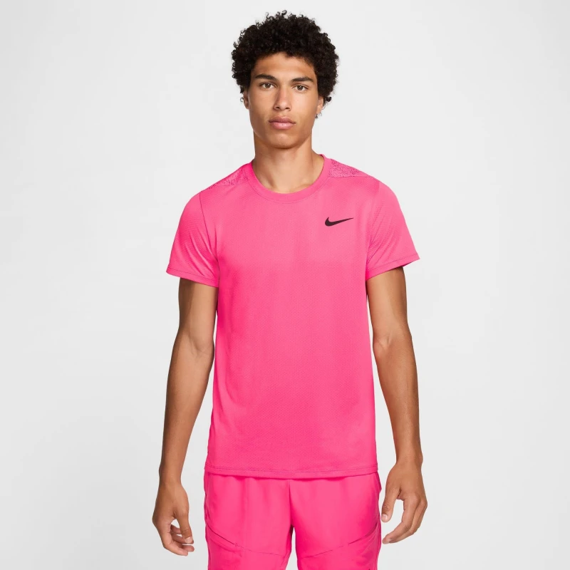 Image of Nike DriFIT Slam Tennis T-Shirt Mens Hot Fushsia/Wht male M