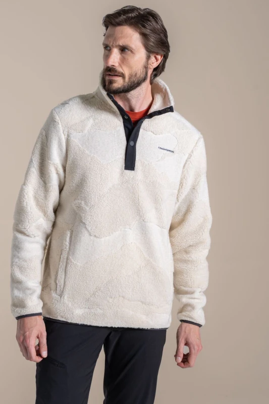 Image of Craghoppers Craghoppers Men Angletarn Overhead Insulating Fleece in White Size: Medium White M Male 5063260130721