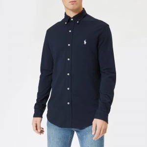 Image of Polo Ralph Lauren Mens Featherweight Mesh Shirt - Aviator Navy - L