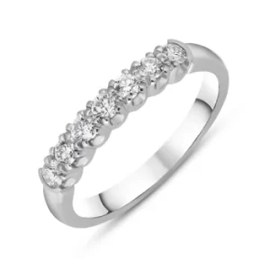 image of Platinum 0.30ct Diamond Claw Set Wedding Half Eternity Ring