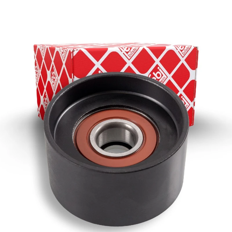 Image of FEBI BILSTEIN 27169 Idler Pulley Metal Deflection/Guide Pulley,v-ribbed belt (312)
