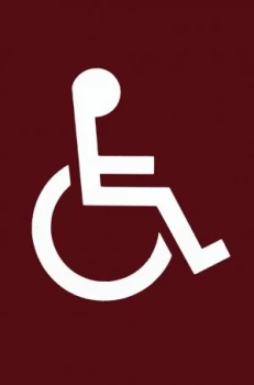 Image of Nylon 100x150mm Disabled Door Sign