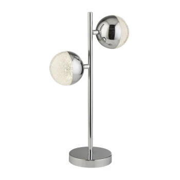Image of Marbles Table Lamp 2 Light - Chrome with Crystal Sand