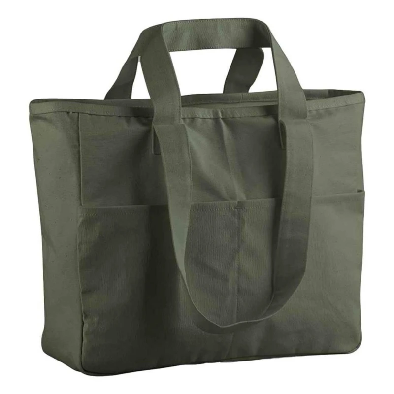 Image of Westford Mill Womens Double Handle 23L Tote Bag in Dark Olive Dark Olive Female One Size